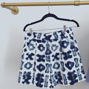 PIAZZA SEMPIONE Tie-Dye Print Canvas Shorts SZ 42